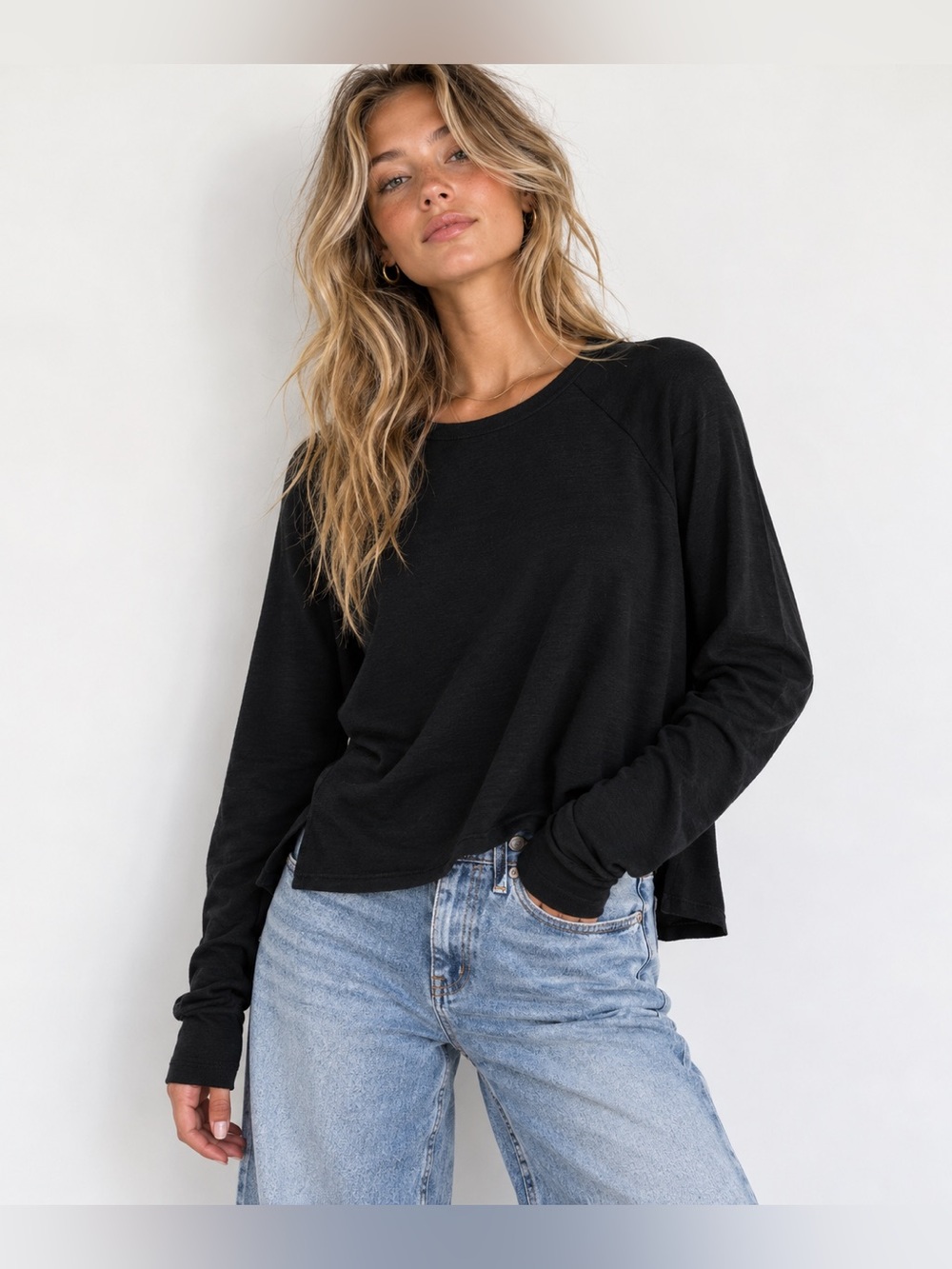 Rag & Bone/JEAN Black Women’s Long Sleeve Sweater Petite Small SP